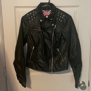 Studded leather like jacket